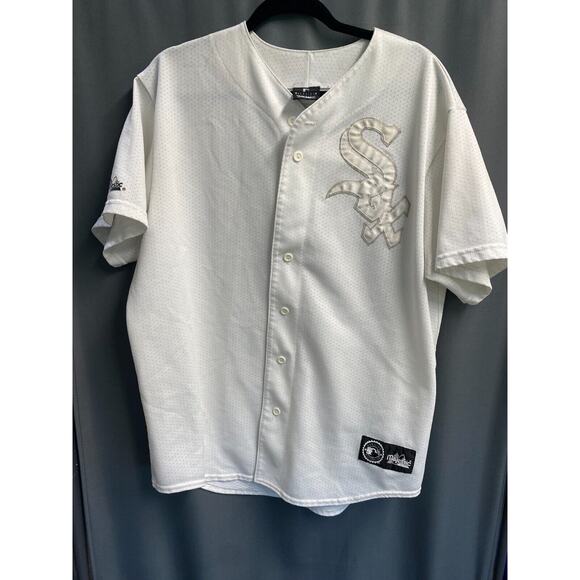 Vintage Majestic Jersey Mens XL White Button Front MLB Genuine Merchandise B76 - Picture 1 of 8